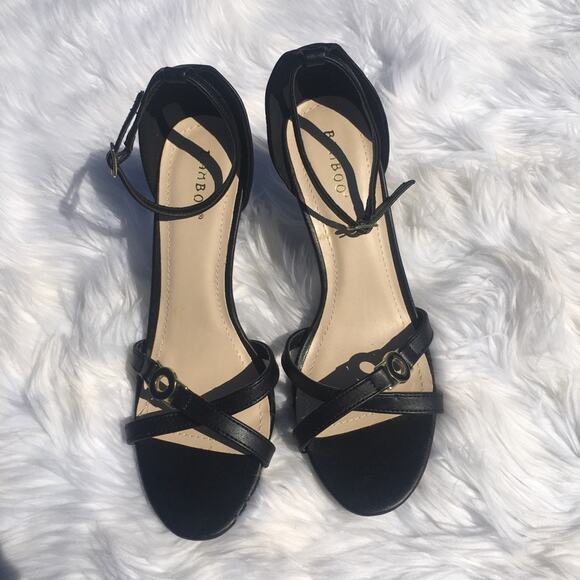 Bamboo Tully ankle strap sandal heels NEW - Picture 3 of 8